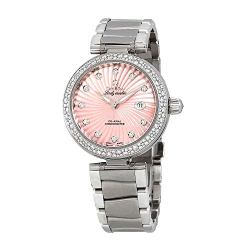 Omega De Ville Ladymatic Pink Mother of Pearl Diamomd Dial Ladies Steel Watch 425.35.34.20.57.001