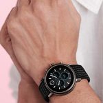 Movado Connect 2.0 Unisex Powered with Wear OS by Google Stainless Steel and Black Velcro Fabric Smartwatch