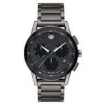 Movado Men's Museum Sport Chronograph Watch with a Printed Index Dial, Grey/Black (0607291)