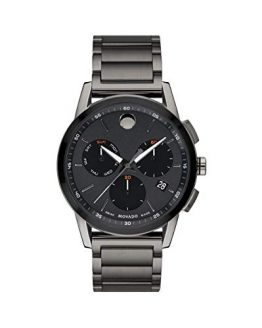 Movado Men's Museum Sport Chronograph Watch with a Printed Index Dial, Grey/Black (0607291)