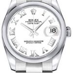 Rolex Lady Datejust 179160 White Roman Numeral Dial 26mm Womens Watch