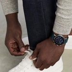 Movado Connect 2.0 Unisex Powered with Wear OS by Google Stainless Steel and Navy Velcro