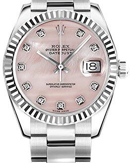 Rolex Lady Datejust 178274 Pink Dial w/Diamond Hour Markers 31mm Womens Watch