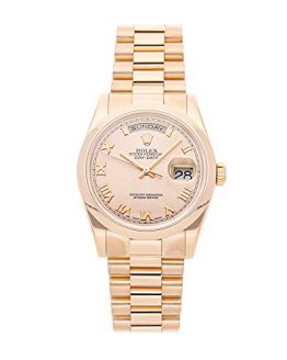 Rolex Day-Date Mechanical (Automatic) Rose Dial Mens Watch 118205 (Certified Pre-Owned)