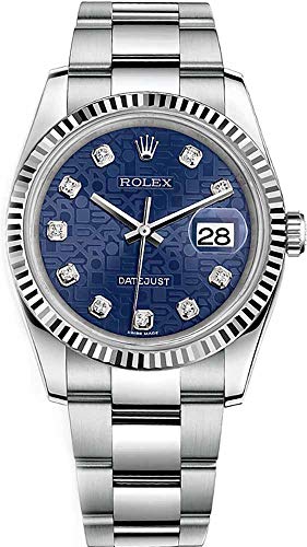 Rolex Datejust 36 Blue Diamond Jubilee Dial Luxury Watch 116234