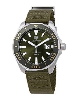 TAG Heuer Aquaracer 43mm Men's Watch w/Khaki Textile Strap