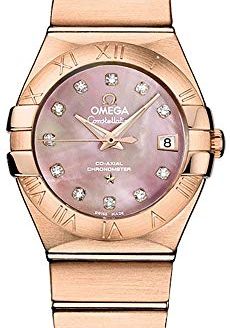 Omega Constellation Brown MOP Dial Solid 18k Rose Gold Women's Watch - 123.50.27.20.57.001