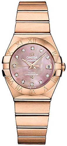Omega Constellation Brown MOP Dial Solid 18k Rose Gold Women's Watch - 123.50.27.20.57.001