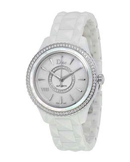 Dior VIII White Mother of Pearl Dial Ceramic Ladies Watch