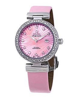 Omega De Ville Pink Mother of Pearl Diamond Dial Ladies Watch 425.37.34.20.57.001