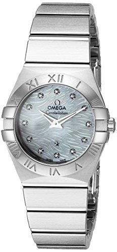 Omega Women's 'Constellation' Swiss Quartz Stainless Steel Dress Watch, Color:Silver-Toned (Model: 12310246055004)