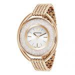 Swarovski Crystalline Oval Rose Gold Tone Bracelet Watch
