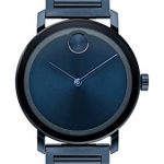 Movado Men's BOLD Evolution Blue PVD Watch with a Flat Dot Sunray Dial, Blue