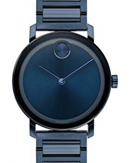 Movado Men's BOLD Evolution Blue PVD Watch with a Flat Dot Sunray Dial, Blue (Model 3600510)