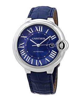 Cartier Ballon Bleu Automatic Blue Dial Men's Leather Watch