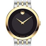 Movado Men's Esperanza Two Tone Watch with Concave Dot Museum Dial