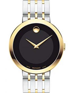 Movado Men's Esperanza Two Tone Watch with Concave Dot Museum Dial