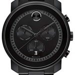 Movado Men's BOLD Large Metals Chronograph Watch with Printed Index Dial, Black (3600484)