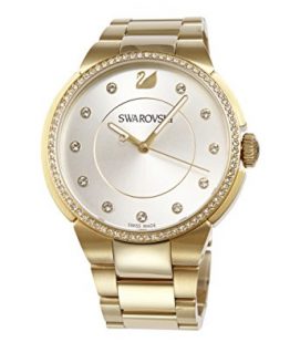 Swarovski City Silver Dial Yellow Gold-tone Ladies Watch