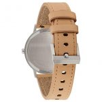 Movado FACE, Grey Ion-Plated Stainless Steel Case, Grey Dial, Tan Leather Strap, Women
