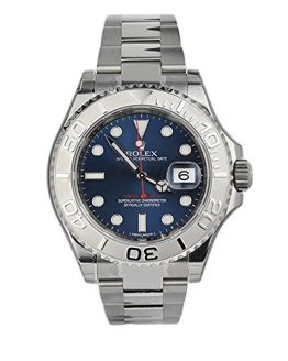 Rolex Yatch-Master Blue Dial Platinum and Steel MensWatch 116622