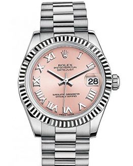 Rolex Datejust 31mm Pink Roman Dial White Gold Ladies Watch 178274