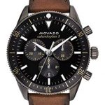 Movado Men's Heritage Chronograph Watch with a Printed Index Dial