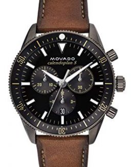 Movado Men's Heritage Chronograph Watch with a Printed Index Dial