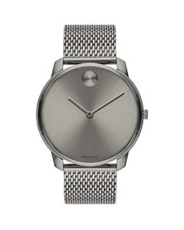 Movado Bold, Grey Ion-Plated Stainless Steel Case, Grey Dial