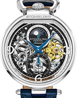 Stührling Original Mens Skeleton Watch Dial Automatic Watch