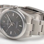 Rolex Oyster Perpetual 114300 Dark Rhodium Dial Mens Watch
