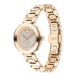 Movado Women's BOLD T-Bar Carnation Watch with a Flat Dot Crystal Dial, Pink