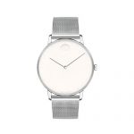 Movado FACE Stainless Steel Case, Mesh Bracelet, Optic White Dial, Men, 3640006