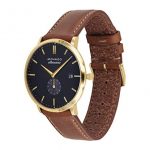 Movado Heritage, Gold Ion-Movado Heritage, Ionic Gold Plated Steel Case, Navy Dial
