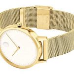 Movado FACE, Gold Ion-Plated Stainless Steel Case, Mesh Bracelet, Optic White Dial, Women, 3640015