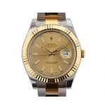 Rolex Datejust II 41mm Champagne Dial Gold Men's Watch 116333