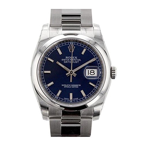 Rolex Datejust 36mm Blue Dial Stainless Steel Watch 116200