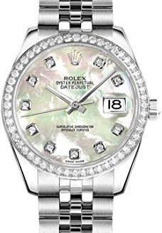 Rolex Lady-Datejust 26 Mother of Pearl Dial Diamond Women's Watch 179384