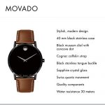 Movado Men's Museum Black PVD Watch with a Concave Dot Museum Dial, Silver/Black (Model 607273)