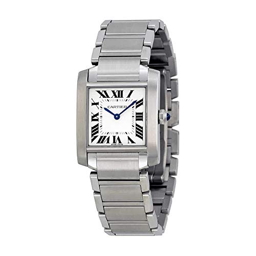 Cartier Tank Francaise Silver Dial Stainless Steel Ladies Watch