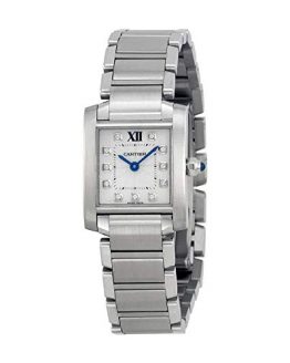 Cartier Tank Francaise Silver Dial Stainless Steel Ladies Watch