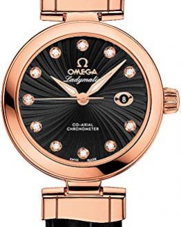 Omega De Ville Ladymatic Solid 18k Rose Gold Women's Watch 425.63.34.20.51.001