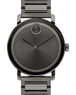 Movado Men's BOLD Evolution Gunmetal Watch with a Flat Dot Sunray Dial, Gold (Model 3600509)