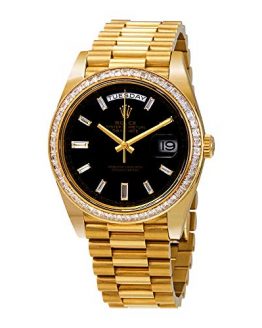 Rolex Day-Date Black Dial 18K Yellow Gold President