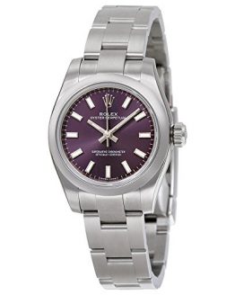 Rolex Oyster Perpetual Automatic Purple Dial Stainless Steel Ladies Watch 176200PUSO