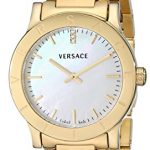 Versace Women's Acron Diamond-Accented Gold-Plated Watch