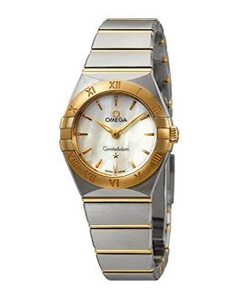 Omega Constellation White Mother of Pearl Dial Ladies Steel and 18kt Yellow Gold Watch 131.20.25.60.05.002