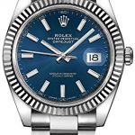 Men's Rolex Datejust 41 Blue Dial Oyster Bracelet Watch 126334