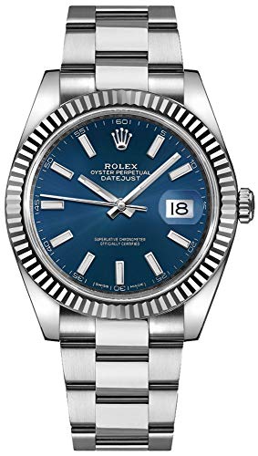 Men's Rolex Datejust 41 Blue Dial Oyster Bracelet Watch 126334