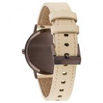 Movado FACE, Bronze Ion-Plated Stainless Steel Case, Sand Dial, Beige Leather Strap